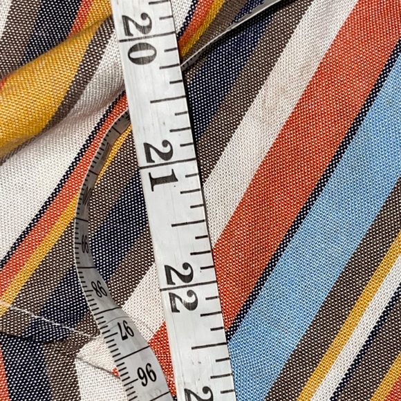 Rainbow Roll Sleeve Tie Front Blouse - Picture 6 of 9